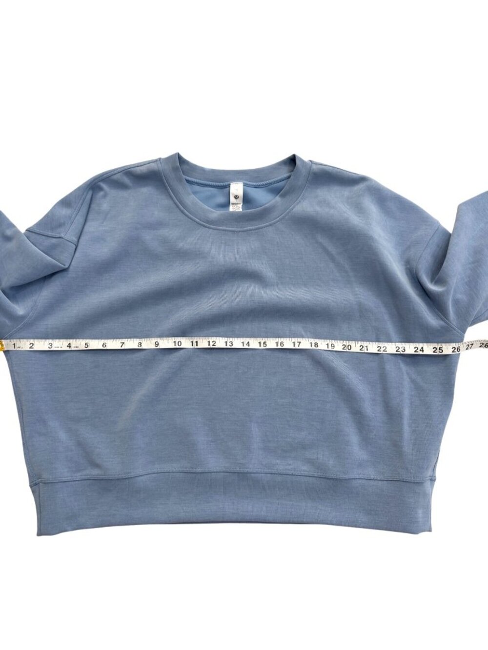 Lululemon Womens Sz 10 Sweatshirt Softstreme Perfect Oversized Crop Blue LW3GL9S - Picture 5 of 8